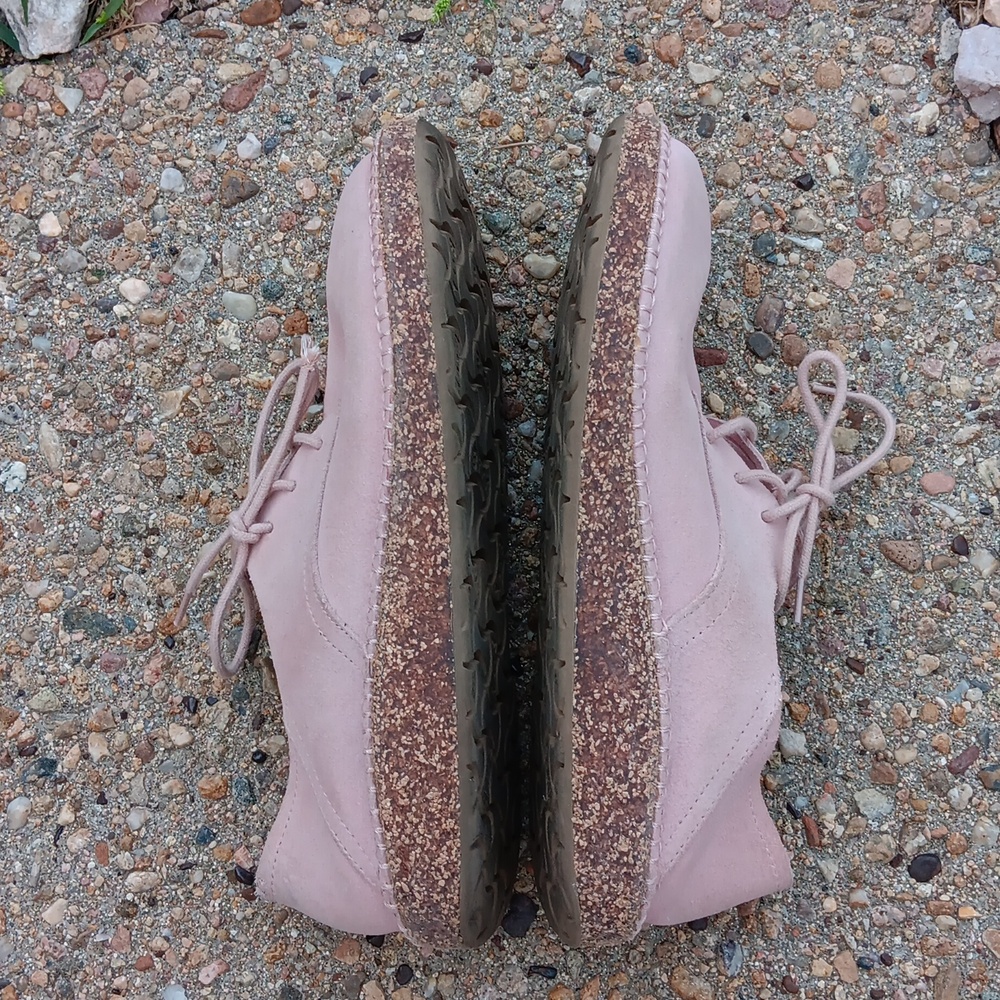 Birkenstock Gary pink suede leather lace up shoes women's 8 - Picture 6 of 12